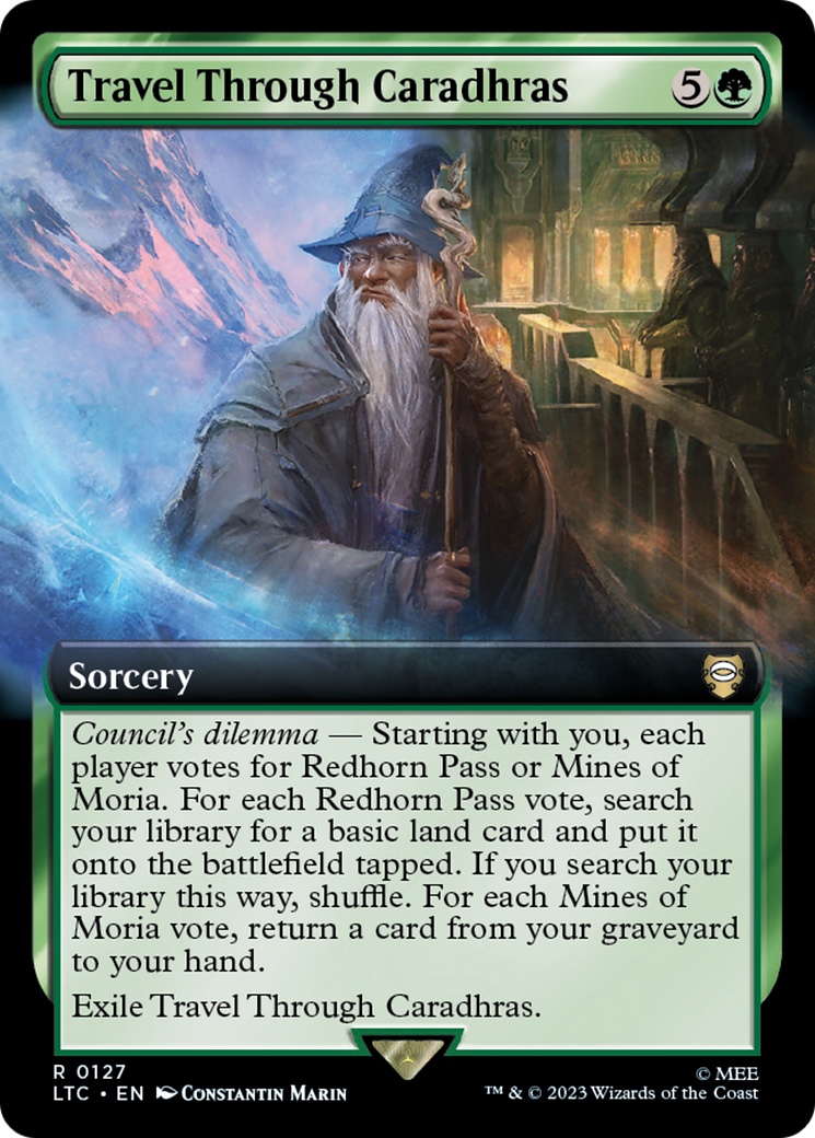 Travel Through Caradhras (Extended Art) [The Lord of the Rings: Tales of Middle-Earth Commander] Foil