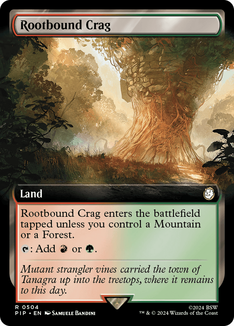 Rootbound Crag (Extended Art) [Fallout] Foil