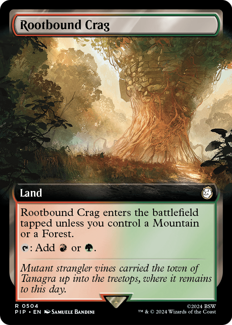 Rootbound Crag (Extended Art) [Fallout] Foil
