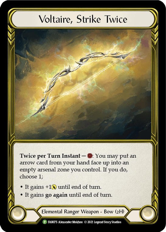 Voltaire, Strike Twice (Golden) [FAB075] (Promo)  Cold Foil