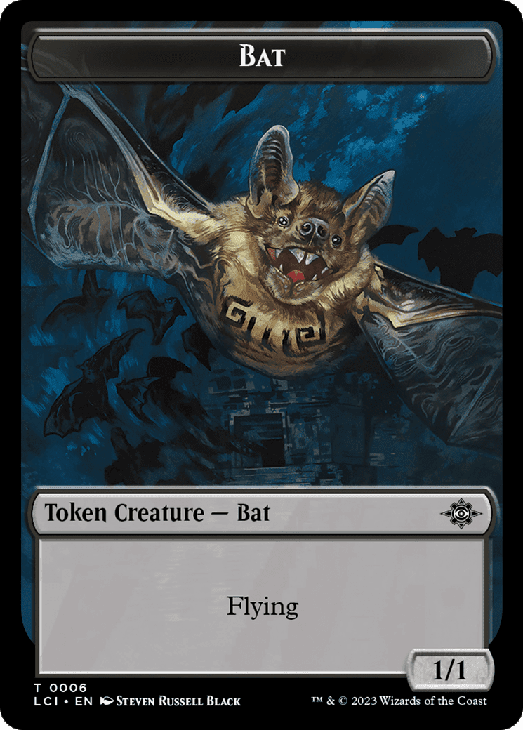 Bat // Vampire (0004) Double-Sided Token [The Lost Caverns of Ixalan Commander Tokens] Foil