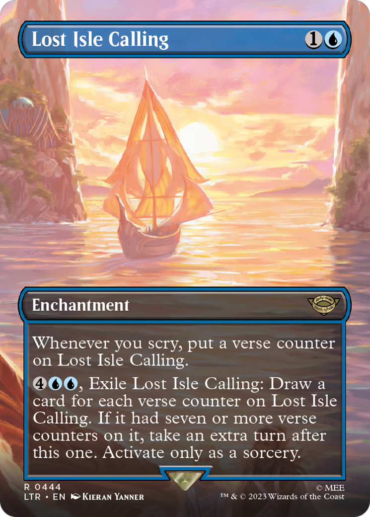 Lost Isle Calling (Borderless Alternate Art) [The Lord of the Rings: Tales of Middle-Earth] Foil