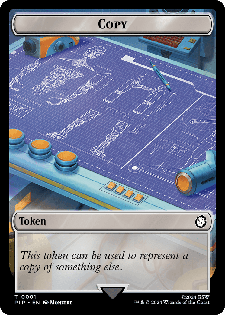 Radiation // Copy Double-Sided Token [Fallout Tokens] Foil