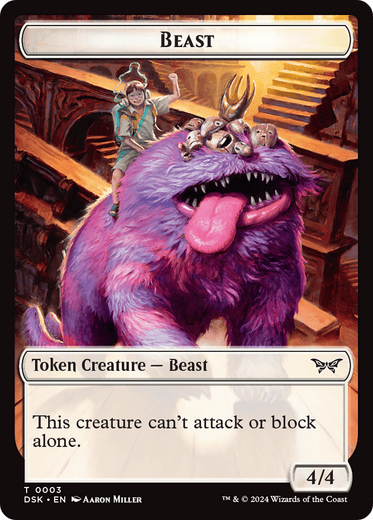 Beast Token [Duskmourn: House of Horror Tokens] Foil