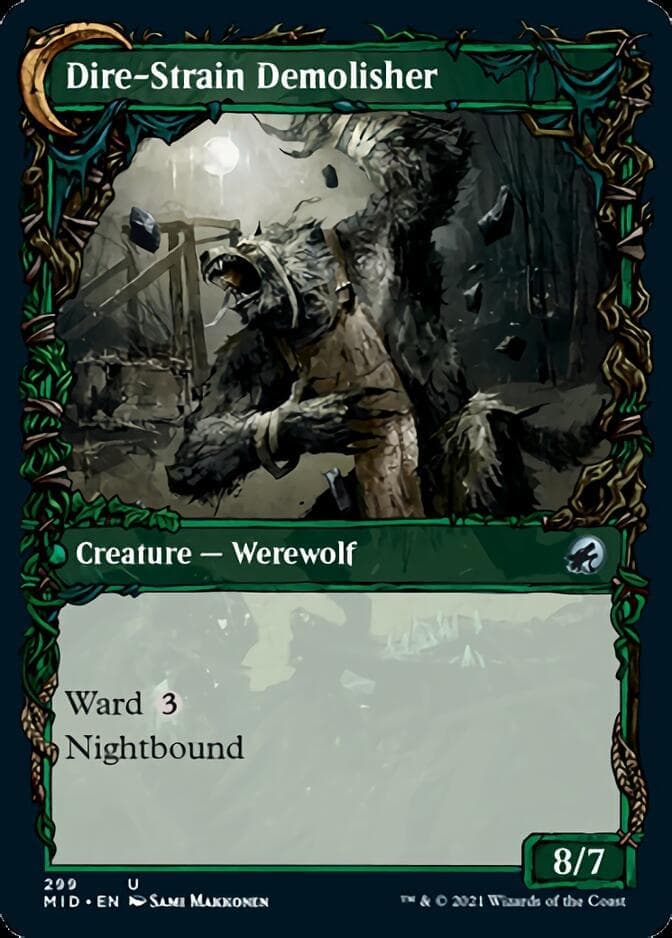 Burly Breaker // Dire-Strain Demolisher (Showcase Equinox) [Innistrad: Midnight Hunt] Foil