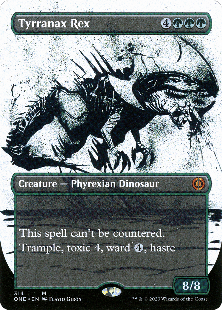 Tyrranax Rex (Borderless Ichor) [Phyrexia: All Will Be One] Foil