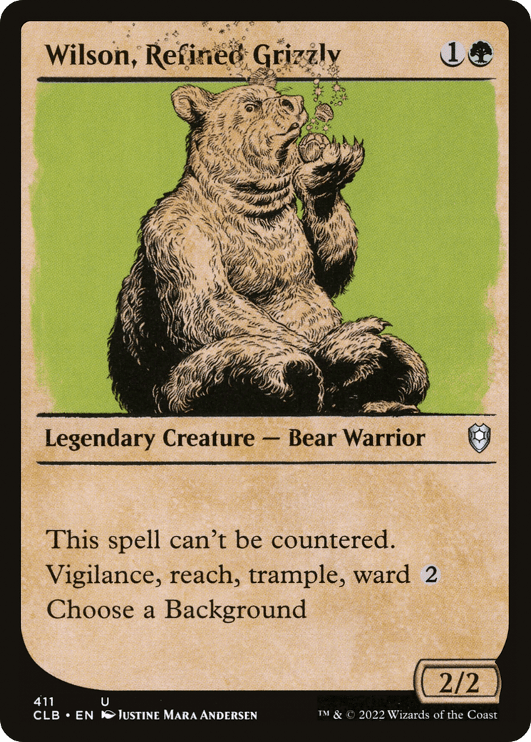 Wilson, Refined Grizzly (Showcase) [Commander Legends: Battle for Baldur's Gate] Foil