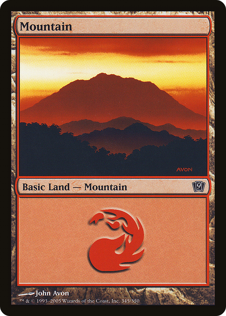 Mountain (345) [Ninth Edition] Foil