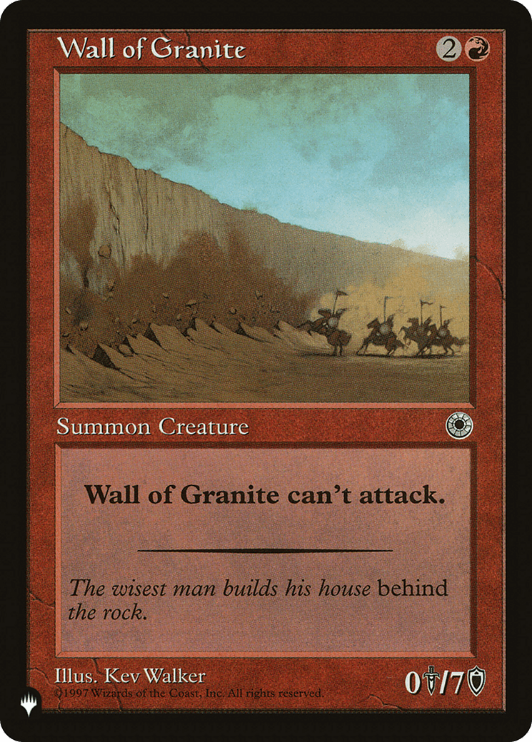 Wall of Granite |  (POR-155) [The List]