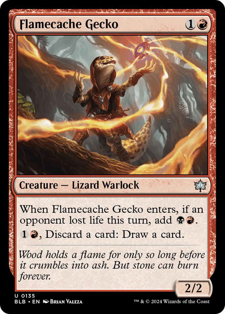 Flamecache Gecko [Bloomburrow] Foil