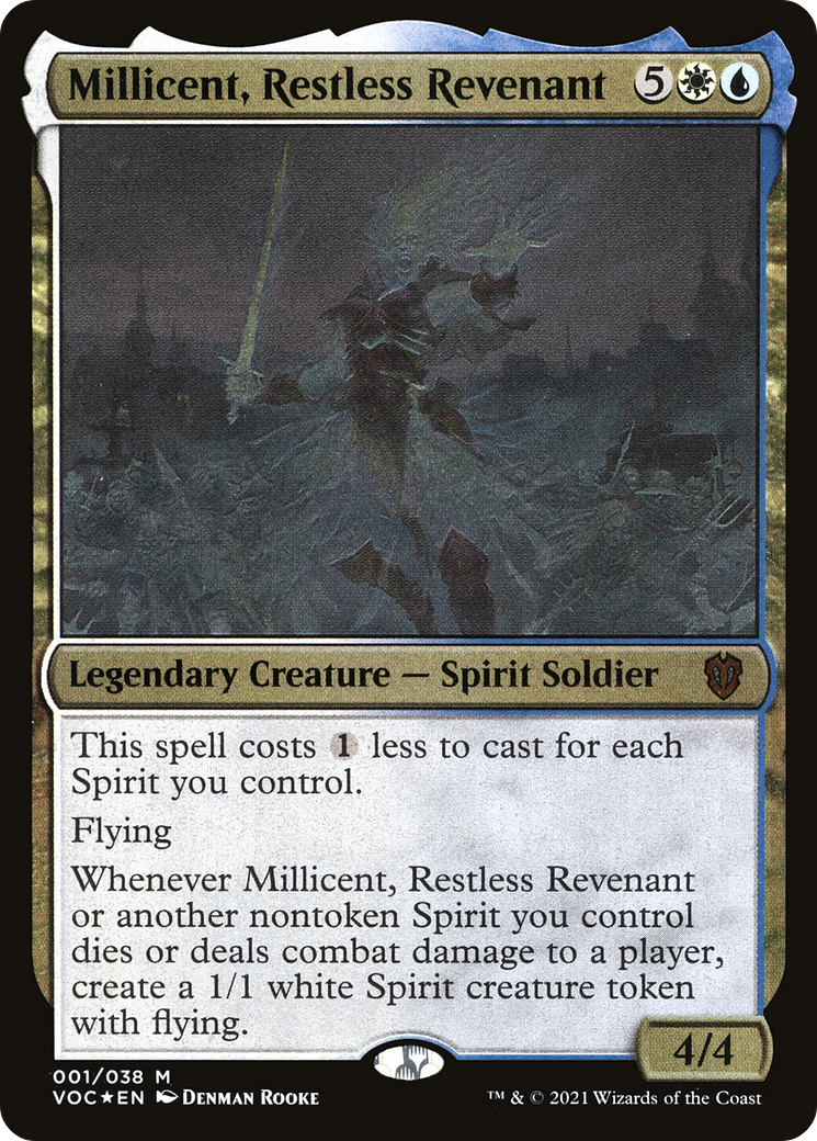 Millicent, Restless Revenant (001) [Crimson Vow Commander Display Commanders]  Foil