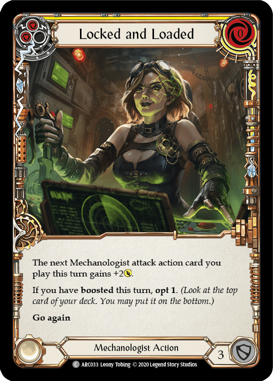 Locked and Loaded (Yellow) [U-ARC033] (Arcane Rising Unlimited)  Unlimited Rainbow Foil
