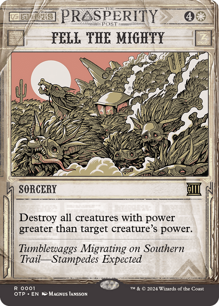 Fell the Mighty [Outlaws of Thunder Junction: Breaking News] Foil