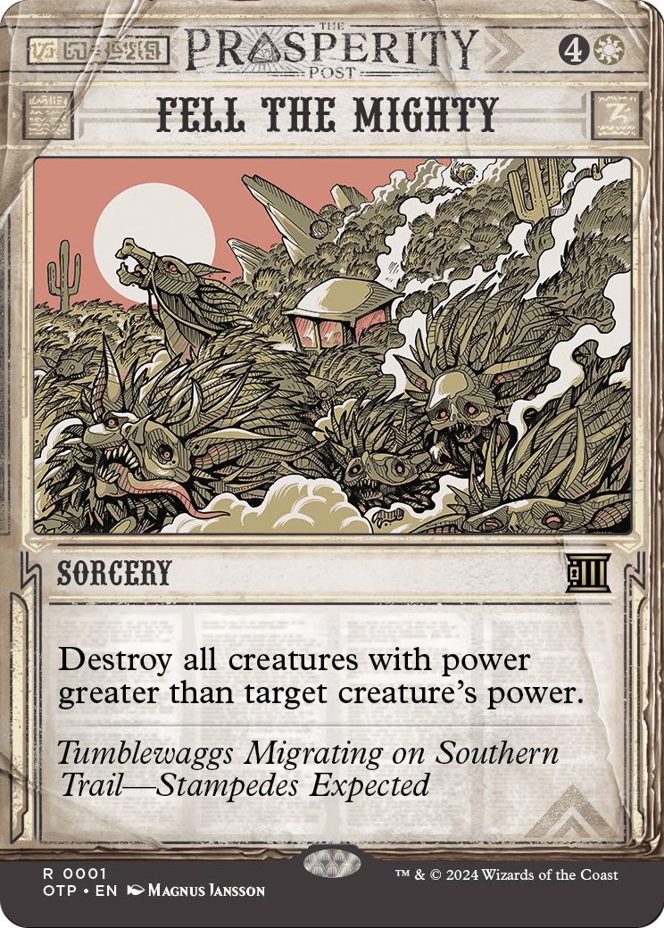 Fell the Mighty [Outlaws of Thunder Junction: Breaking News] Foil