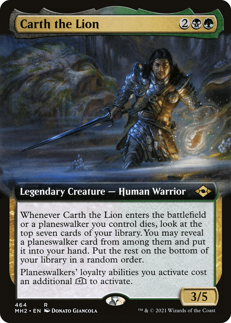 Carth the Lion (Extended Art) [Modern Horizons 2] Foil