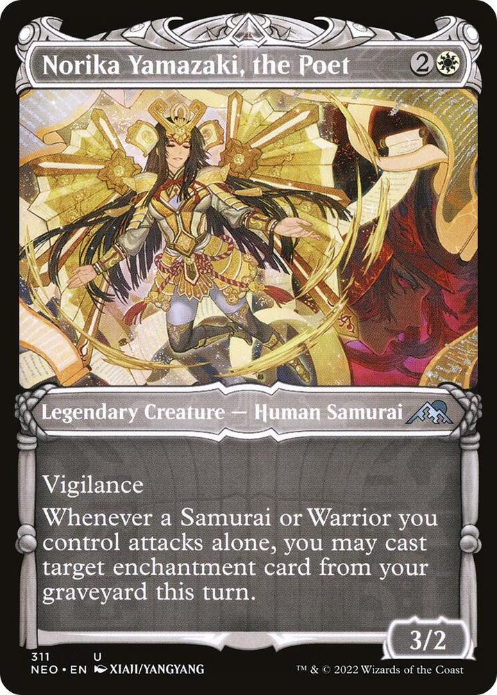 Norika Yamazaki, the Poet 311/302 (Kamigawa: Neon Dynasty)  - Showcase Foil