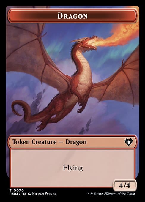 Soldier // Dragon (0021) Double-Sided Token [Commander Masters Tokens] Foil
