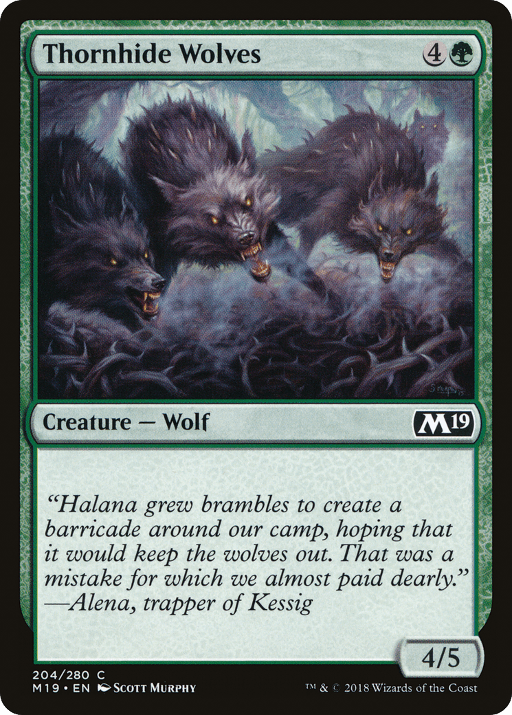 Thornhide Wolves [Core Set 2019] Foil