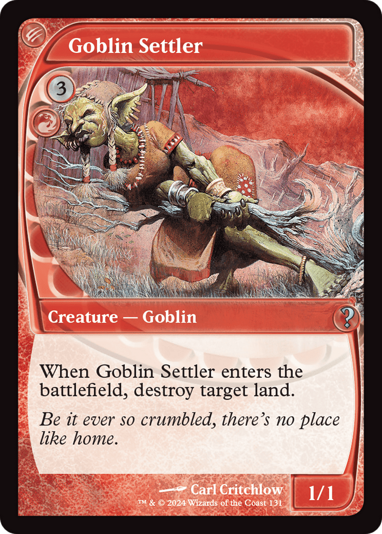 Goblin Settler (Future Sight) [Mystery Booster 2]