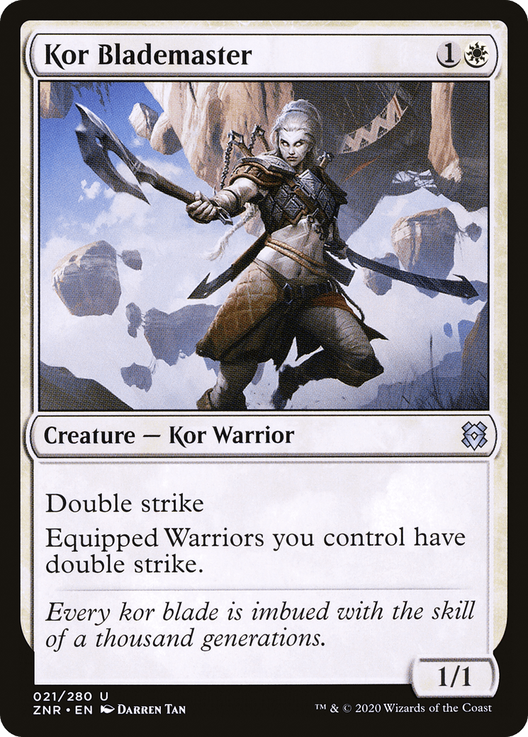 Kor Blademaster [Zendikar Rising] Foil