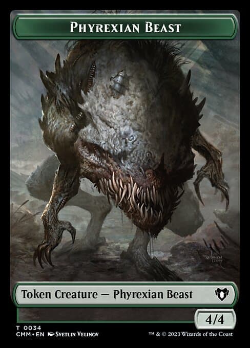 Eldrazi Scion // Phyrexian Beast Double-Sided Token [Commander Masters Tokens] Foil