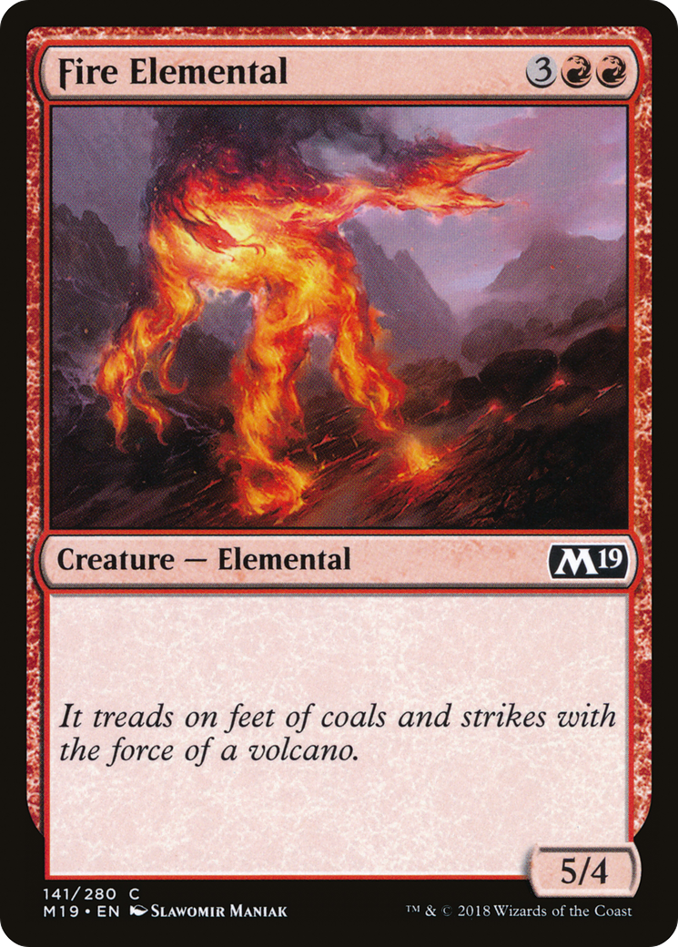 Fire Elemental [Core Set 2019] Foil