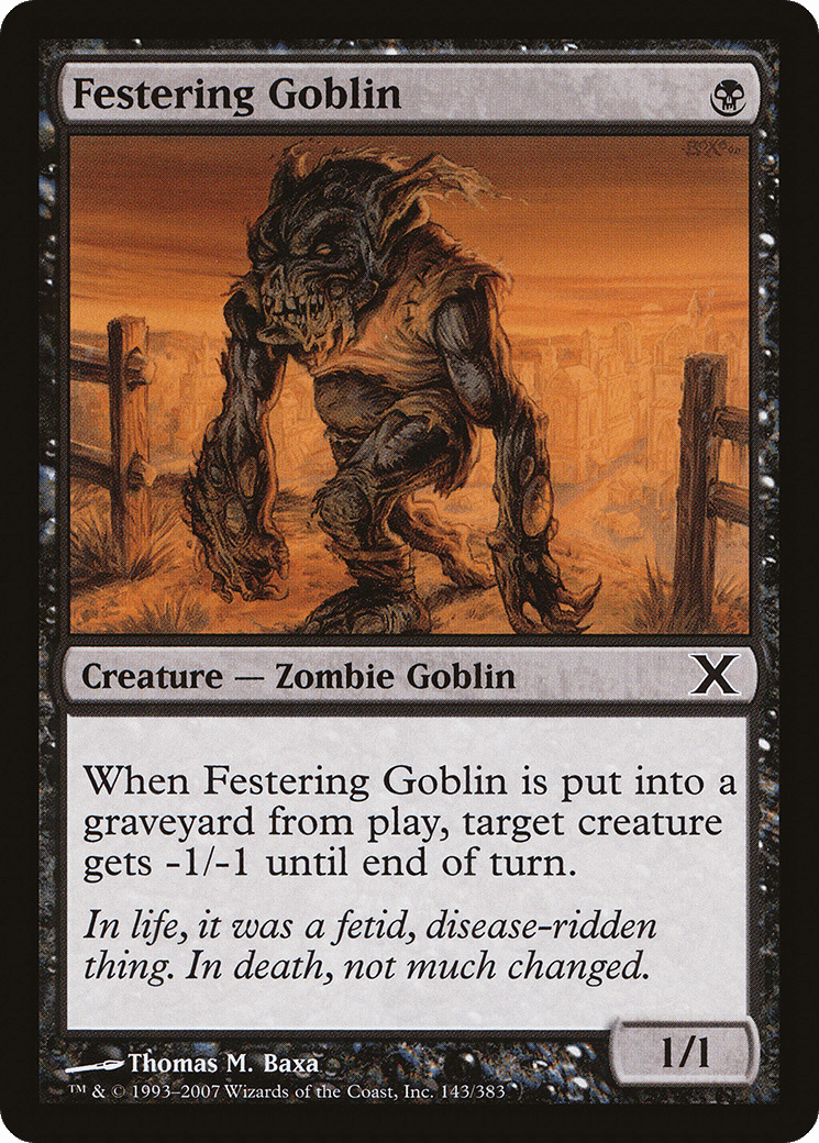 Festering Goblin [Tenth Edition] Foil