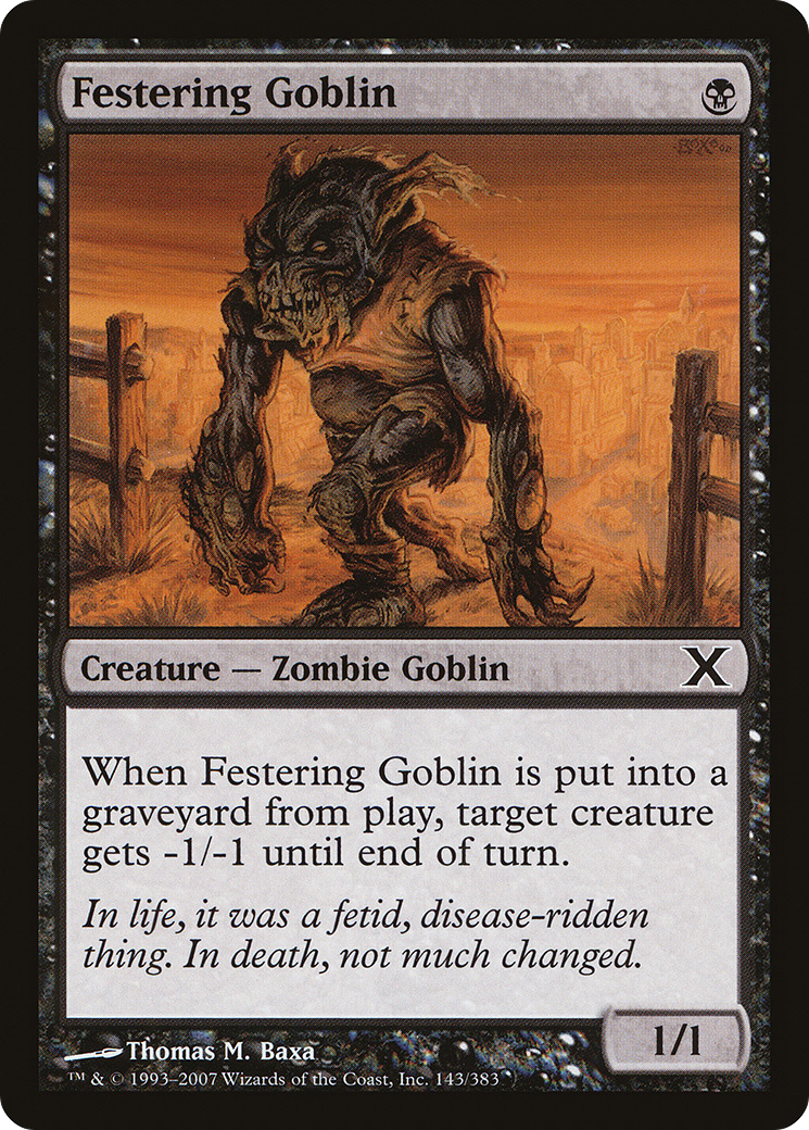 Festering Goblin [Tenth Edition] Foil