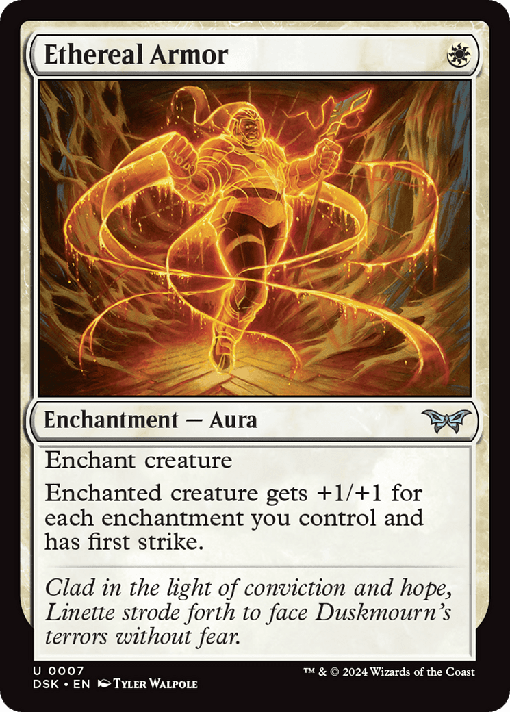 Ethereal Armor [Duskmourn: House of Horror] Foil