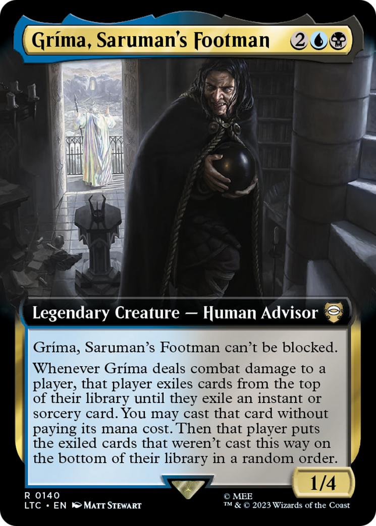 Gríma, Saruman's Footman (140) [Tales of Middle-earth Commander] : (Extended Art) Foil