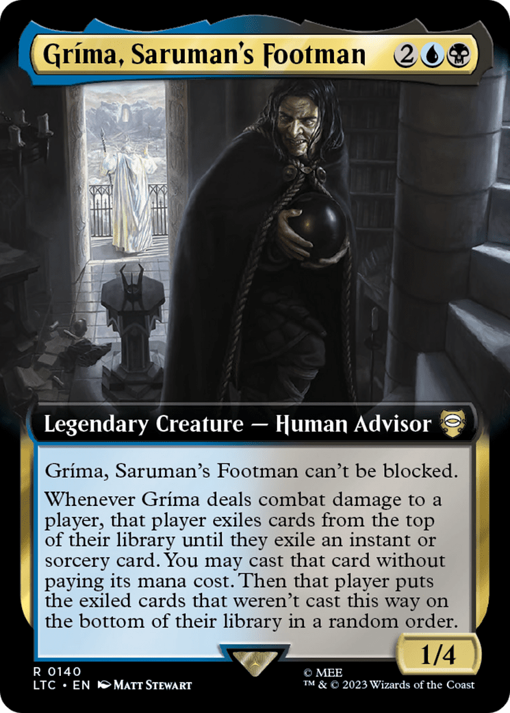 Grima, Saruman's Footman (Extended Art) [The Lord of the Rings: Tales of Middle-Earth Commander] Foil
