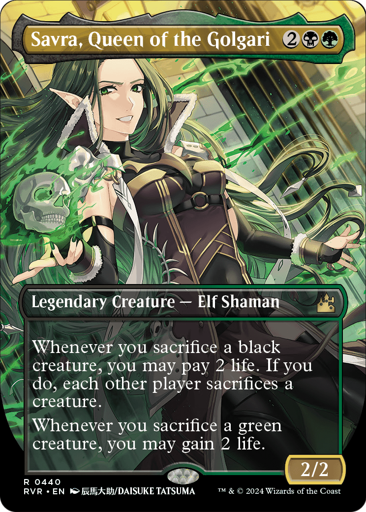 Savra, Queen of the Golgari (Anime Borderless) [Ravnica Remastered]
