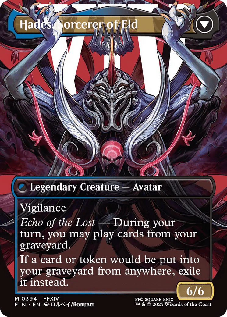 Emet-Selch, Unsundered // Hades, Sorcerer of Eld (394) [FINAL FANTASY]  (Borderless) Foil