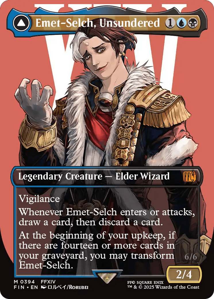 Emet-Selch, Unsundered // Hades, Sorcerer of Eld (394) [FINAL FANTASY]  (Borderless) Foil