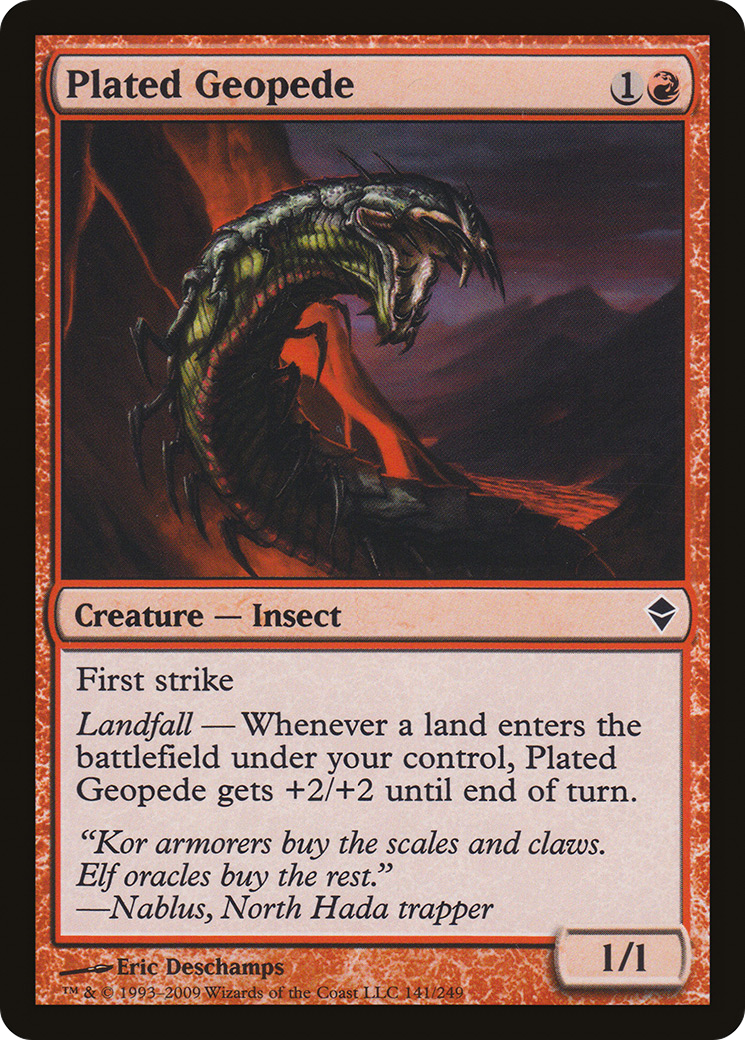 Plated Geopede [Zendikar] Foil
