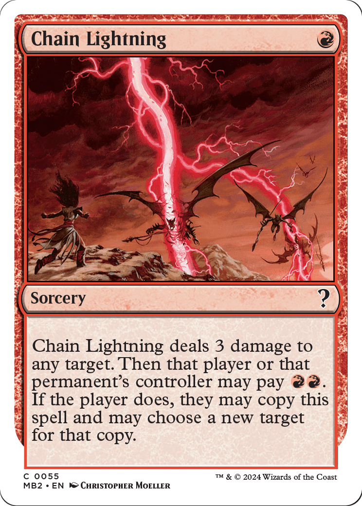 Chain Lightning (White Border) [Mystery Booster 2]