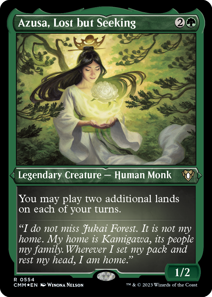 Azusa, Lost but Seeking (CMM-554) - Commander Masters Etched Foil