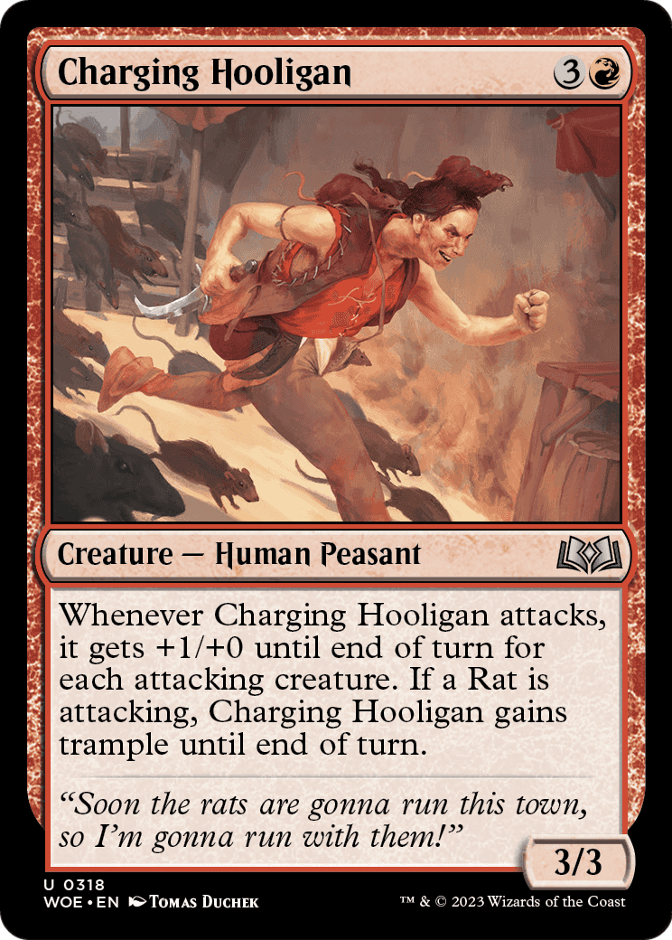 Charging Hooligan [Wilds of Eldraine] Foil