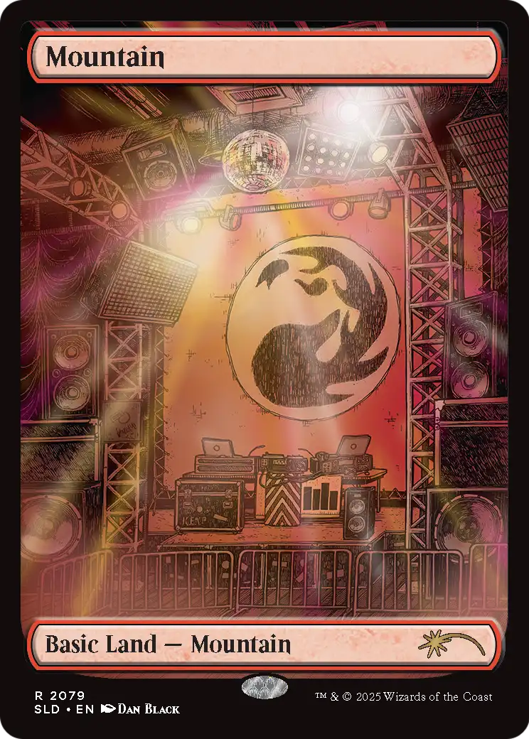 Mountain (2079) [Secret Lair Drop]  (Borderless) Foil