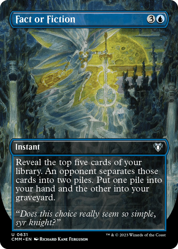 Fact or Fiction (Borderless Alternate Art) [Commander Masters] Foil