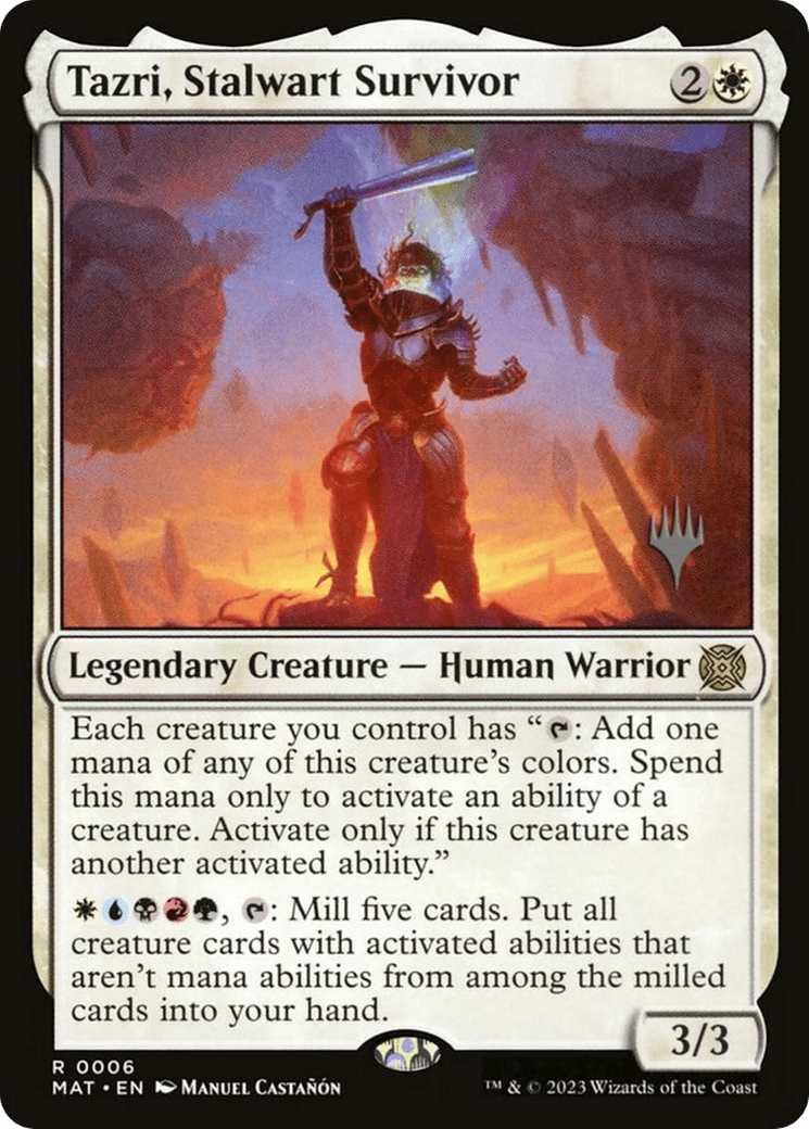 Tazri, Stalwart Survivor (Promo Pack) [The Lost Caverns of Ixalan Promos] Foil