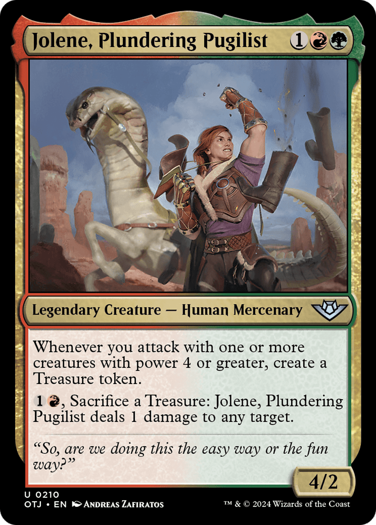 Jolene, Plundering Pugilist [Outlaws of Thunder Junction] Foil