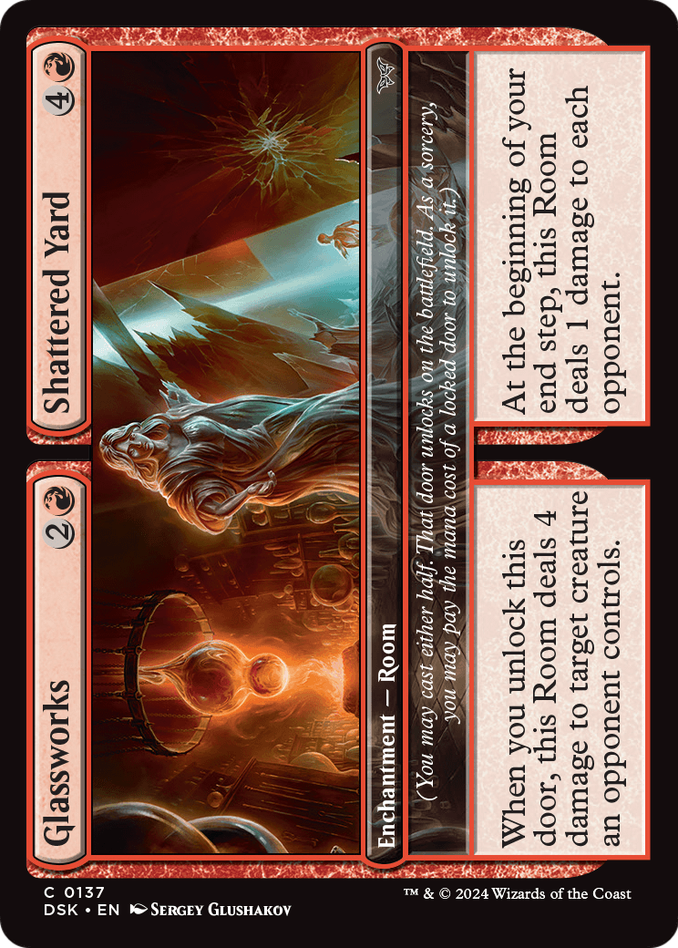 Glassworks // Shattered Yard [Duskmourn: House of Horror] Foil