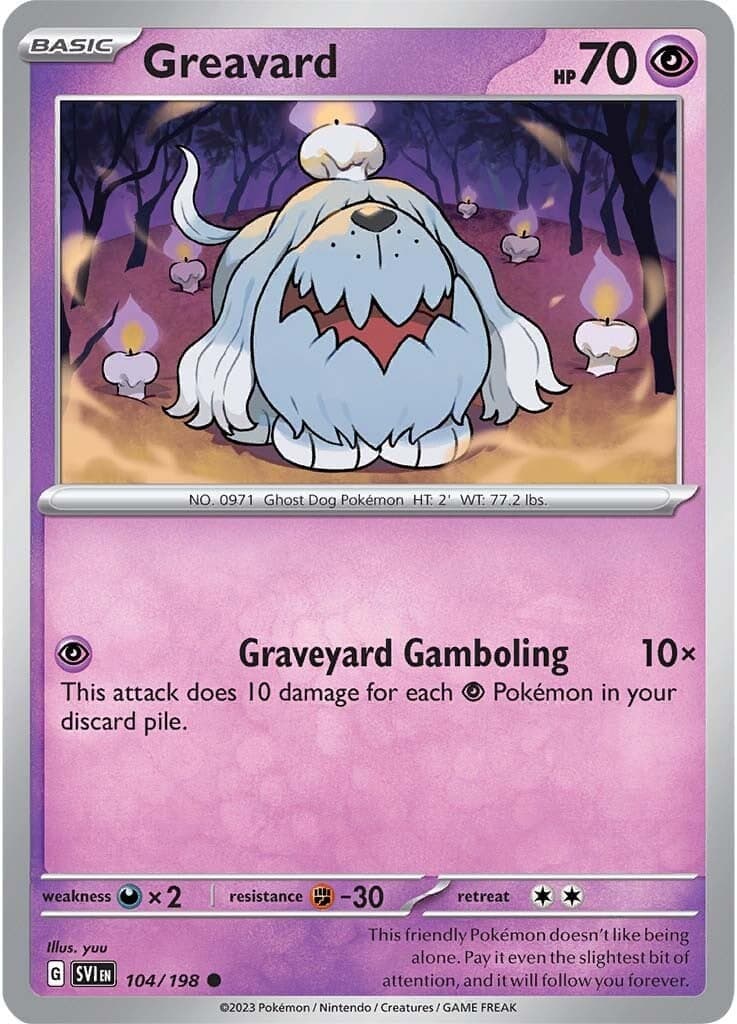 Greavard 104/198 - SV01 Scarlet & Violet Base Set Reverse Holofoil