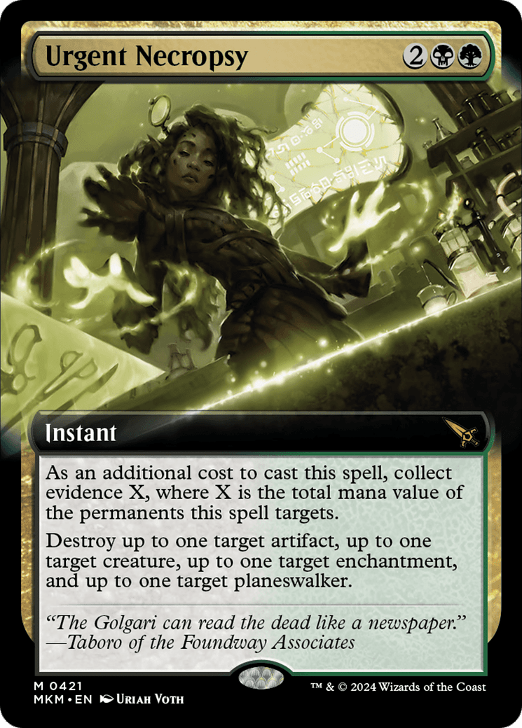 Urgent Necropsy (Extended Art) [Murders at Karlov Manor] Foil