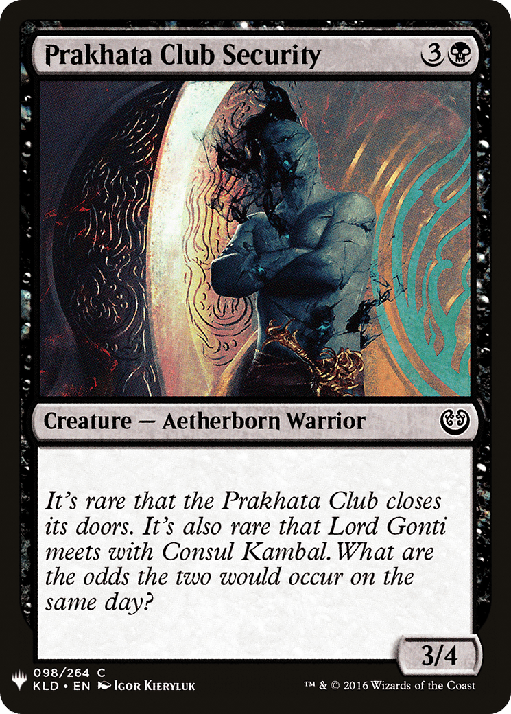 Prakhata Club Security |  (KLD-98) [The List]