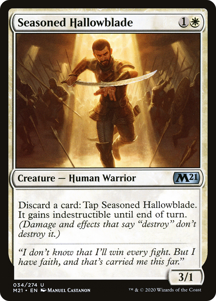 Seasoned Hallowblade [Core Set 2021] Foil