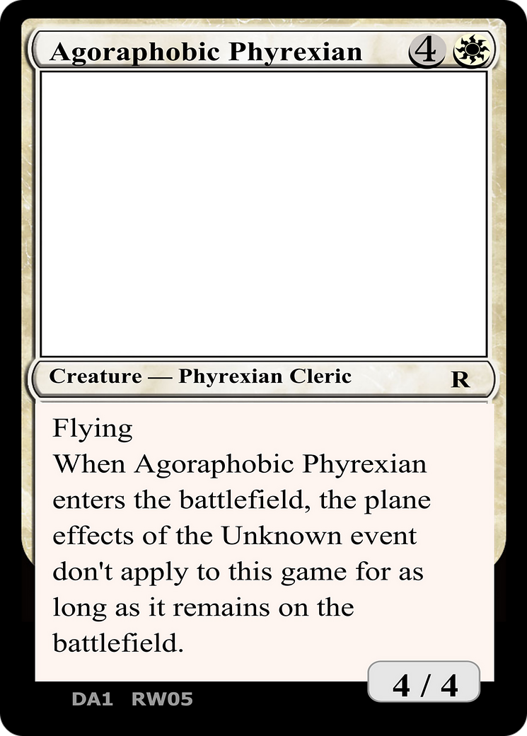Agoraphobic Phyrexian (DA1-RW05A) - Unknown Event