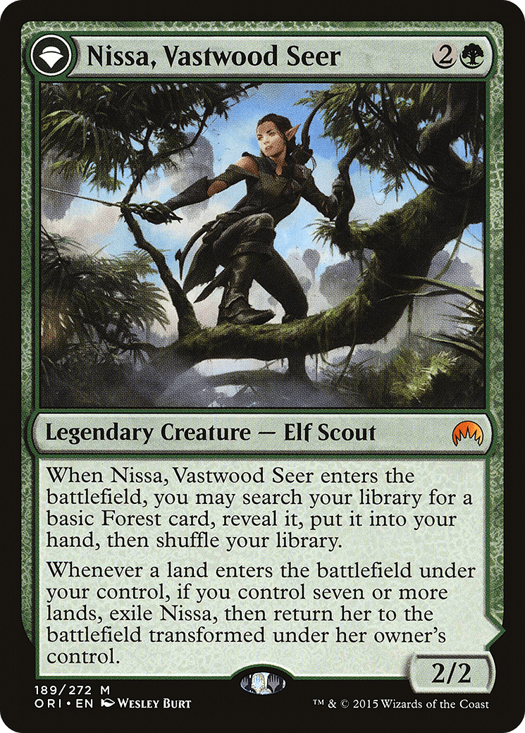 Nissa, Vastwood Seer // Nissa, Sage Animist [Magic Origins] Foil