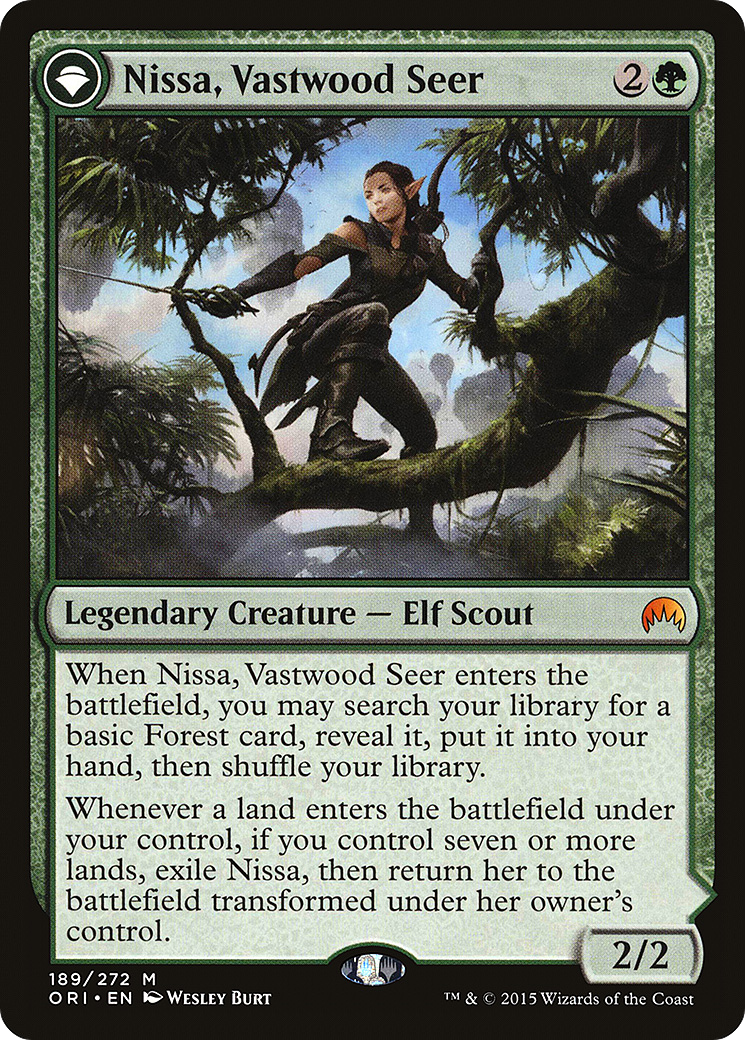 Nissa, Vastwood Seer // Nissa, Sage Animist [Magic Origins] Foil